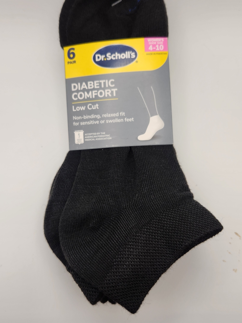 Dr. Scholl's Women's Low Cut Diabetic Comfort Socks - Black